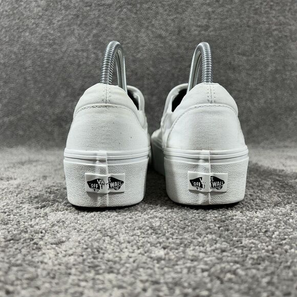 Vans Stackform Mens Sz 8 Women’s Sz 9.5 White Slip-On Platform Casual Shoes Used - Picture 6 of 11